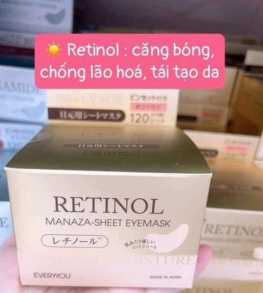 EVERYYOU - Mặt Nạ Mắt Retinol Eye Mask - JP - MÀU VÀNG - 120 miếng