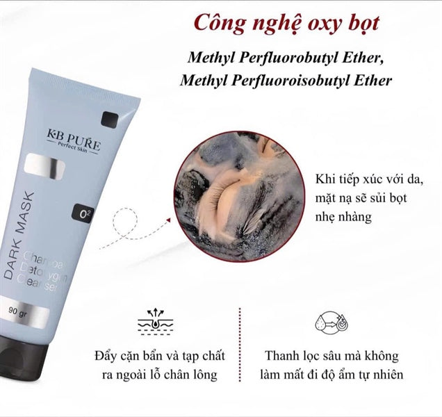 KB Pure - Dark Mask Detoxygen Mask Thải Độc - Xanh - Da dầu mụn