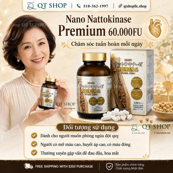 @ Viên Chống Đột quỵ Natto 60.000 FU - 330 Viên - Japan - EXP 202807