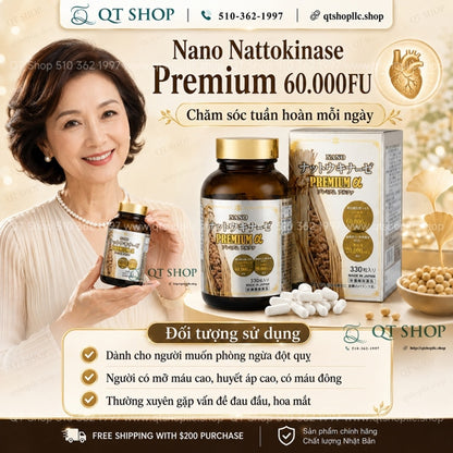 @ Viên Chống Đột quỵ Natto 60.000 FU - 330 Viên - Japan - EXP 202807