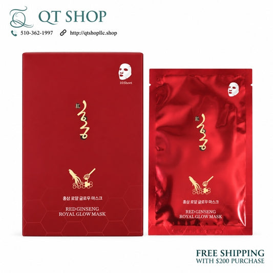 HONG - Mặt Nạ Hồng Sâm Keo Ong - Red Ginseng Royal Glow Mask - 10 ea