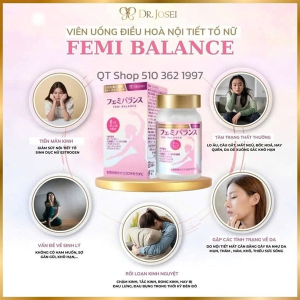 * Viên uống điều hòa nội tiết tố Femi 60 viên - Japan - EXP 202607