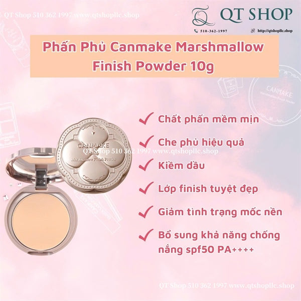 CANMAKE - Phấn Phủ Marshmallow Finish Powder SPF50/PA+++ - Màu MO