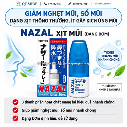 SATO - Xịt Xoang Nazal Japan - 30ml
