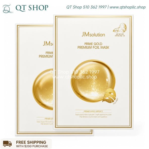 JMSOLUTION - Mặt Nạ Vàng Prime Gold Premium Foil Mask - 10ea