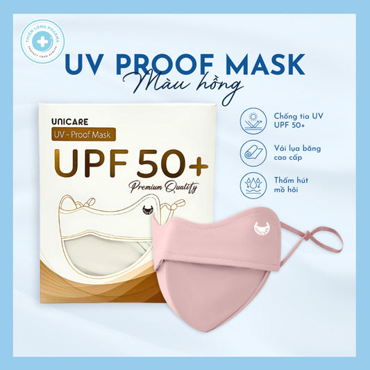 UNICARE - Khẩu Trang Vải Chống Nắng VN - Màu Hồng