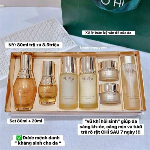 OHUI THE FIRST - Set Tinh Chất Vàng TCV 385$ - 80ml +20ml - EXP 2028