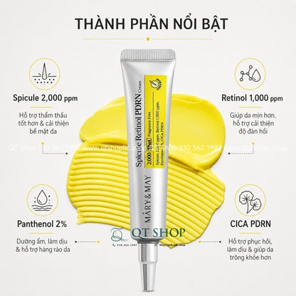 MARY&MAY - Spicule Retinol PDRN Cream 15g - VÀNG