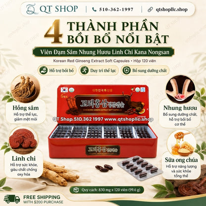Viên Đạm Sâm Lộc Nhung Hươu - 120 viên - EXP 202804