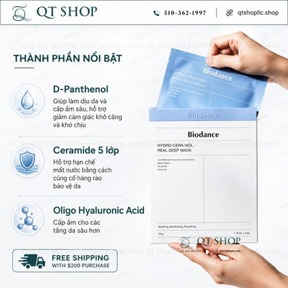 BIODANCE - Mặt Nạ Thạch HYDRO CERA-NOL REAL DEEP MASK - 4ea - XANH DƯƠNG