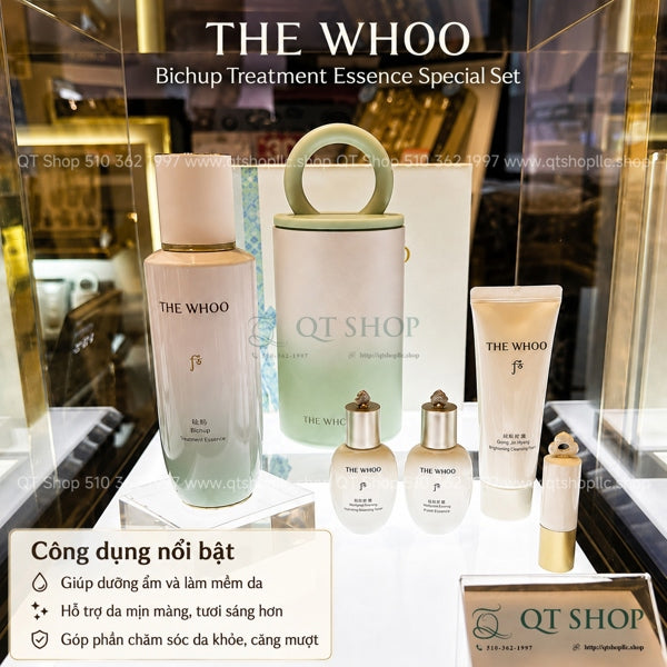 THE WHOO BICHUP - Tinh Chất Khởi Nguồn First Care Bichop 130ml - Màu Xanh + Tặng Ly 460ml (MỚI)