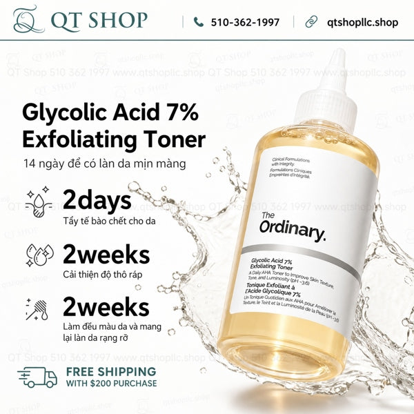 THE ORDINARY - Toner AHA Glycolic Acid 7% Toning Solution - 240ml - EXP 202810