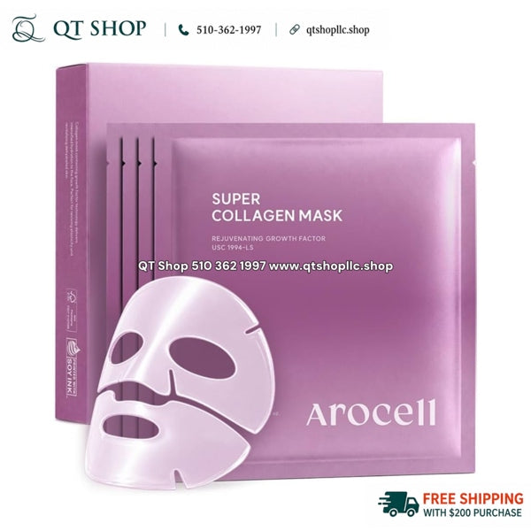 AROCELL - Mặt Nạ Super Collagen Mask - TÍM - 4ea - EXP 202710