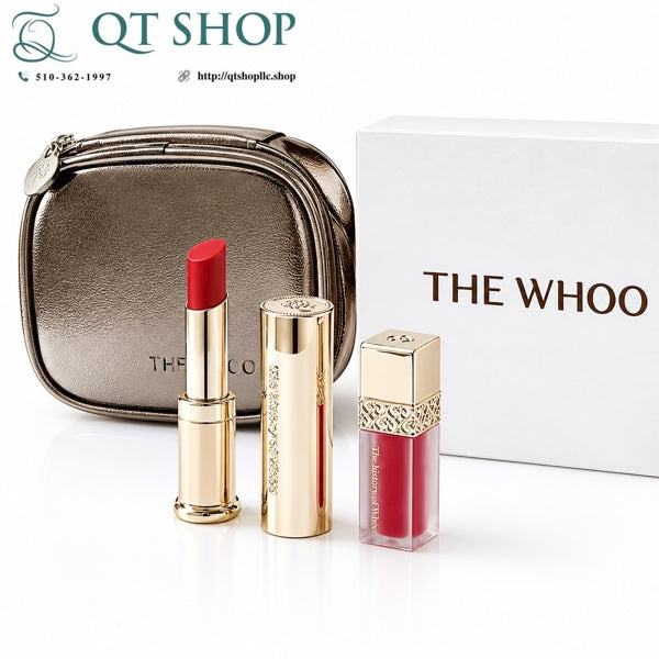 THE WHOO - Son Dưỡng Whoo Red Wine - tặng bóp màu Xám - EXP 202901