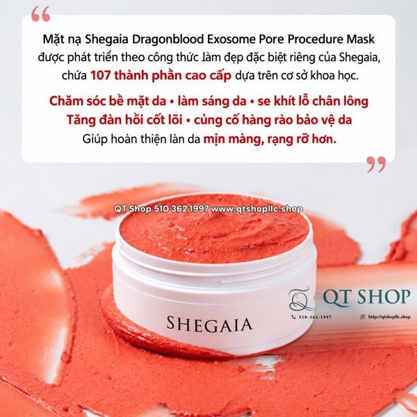 @ SHEGAIA - Mặt Nạ Huyết Rồng Dragonblood Exosome Pore Procedure Mask - 150g