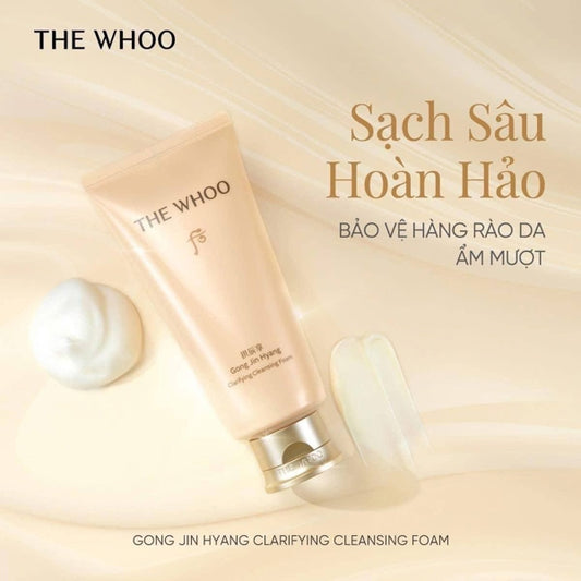 THE WHOO - Sữa rửa mặt SRM Whoo Vàng mẫu mới 100ml EXP 20280331