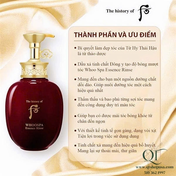 THE WHOO - Dầu Xả Whoo - 220ml - KHÔNG HỘP - EXP 2028.09