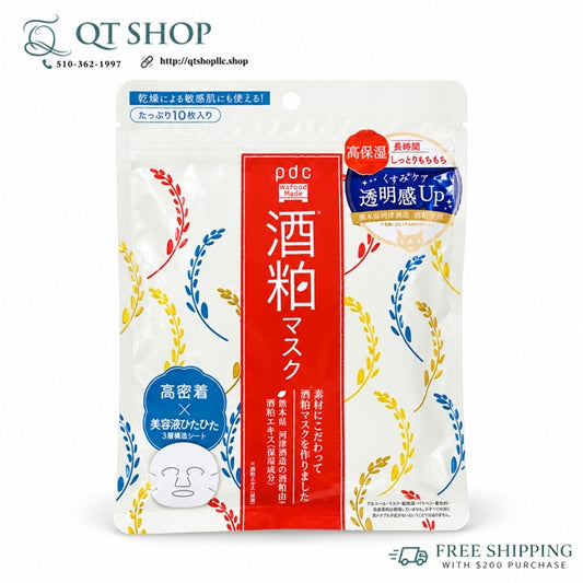 Mặt Nạ Bã Rượu Sake PDC Wafood Made - Japan - 10 miếng