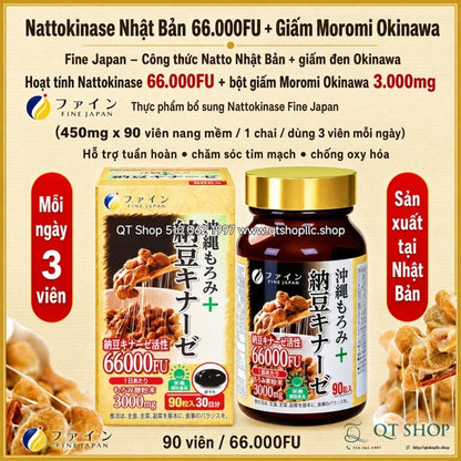 Viên Chống Đột quỵ Natto 66.000 FU Five Japan - 90 Viên - EXP202707