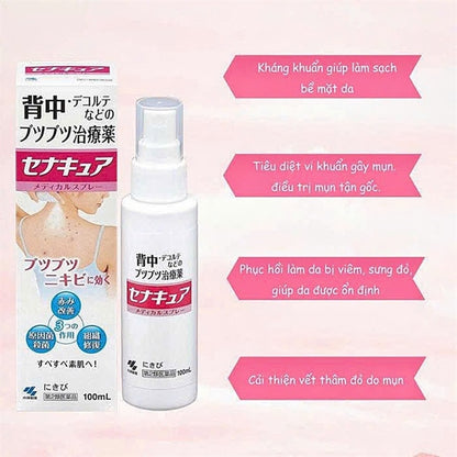 KOBAYASHI - Xịt Mụn Lưng Senacure Japan - 100ml - EXP 202806