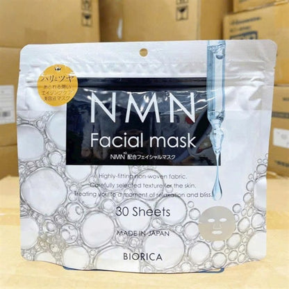 Mask NMN Biorica Japan - cấp ẩm, săn chắc, căng bóng da - 30 miếng