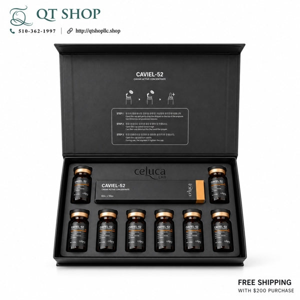 CELUCA CAVIEL-5 CAVIAR STEM CELL AMPOULE - Tế bào Gốc Trứng Cá Tầm - 8 ống - EXP 202812