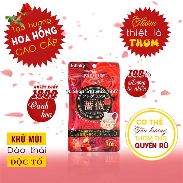 Viên Uống thơm cơ thể - 60 ngày - Japan - EXP 202802