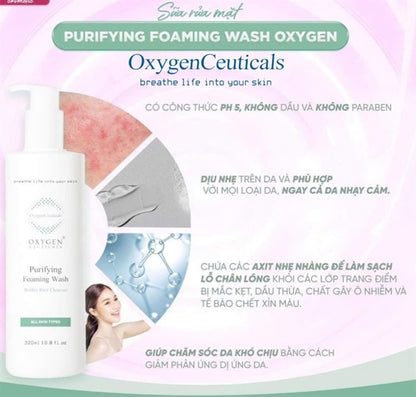 OxygenCeuticals - Sữa Rửa Mặt Dịu Nhẹ SRM Purifying Foaming Wash - 500 ml