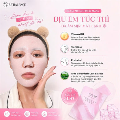 BEBALANCE - REFRI MICRO FIBER MASK - MÀU HỒNG - 10ea