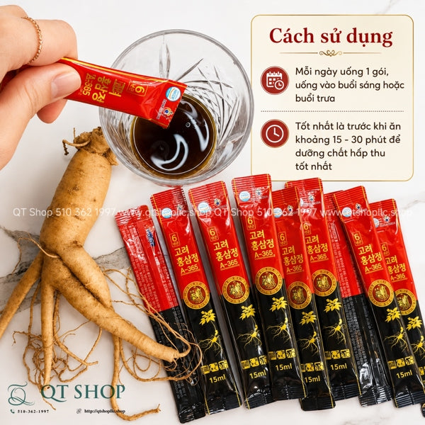 Hồng Sâm Nước Người Lớn 365 - 30 tép - EXP 202812