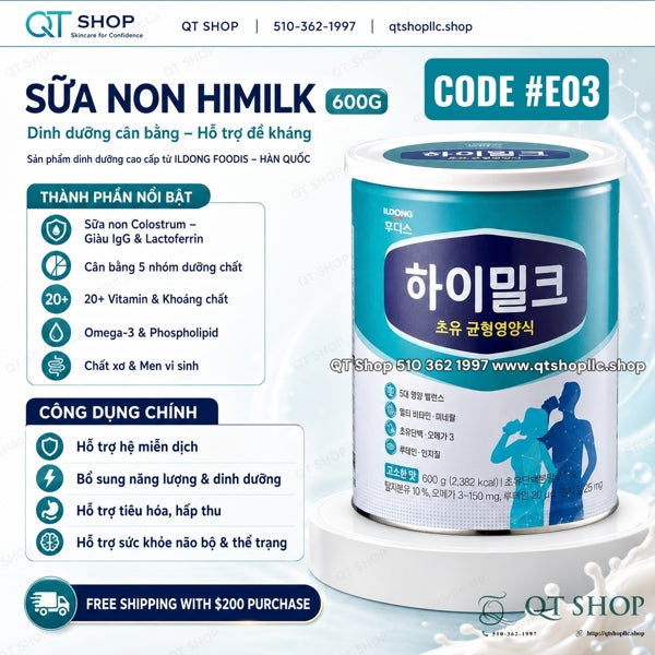ILDONG - *LM 2* - Sữa Non Dinh Dưỡng Người Lớn - 600gr - Màu Xanh Dương - Exp 2027.09