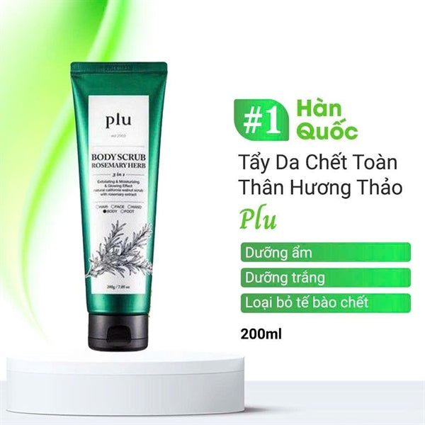PLU - TDC Tẩy Tế Bào Chết Body Scrub Rosemary Herb - XANH LÁ - 200ml - EXP 202712