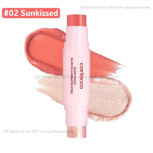 CORINGCO - Thỏi má hồng 2 đầu Glow Touch Rouge - Màu #02 Sunkissed
