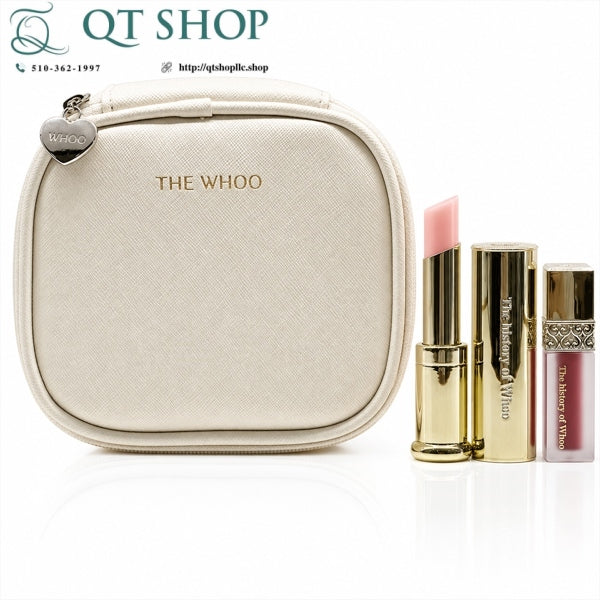 THE WHOO - Son Dưỡng Whoo màu Hồng - tặng bóp Trắng kèm mini son Kem