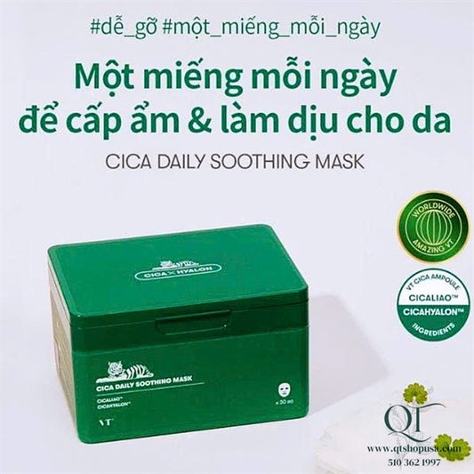 Mask VT Rau Má Cica Daily - Hộp 30 miếng