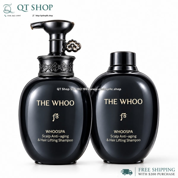 THE WHOO - Cặp Dầu Gội Whoospa Scalp Anti-Aging & Hair Lifting Shampoo - 350ml x 2 (Tách Set)