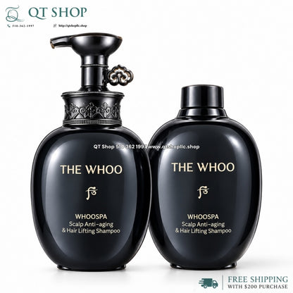 THE WHOO - Cặp Dầu Gội Whoospa Scalp Anti-Aging & Hair Lifting Shampoo - 350ml x 2 (Tách Set)