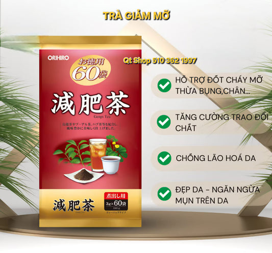 ORIHIRO - Trà Giảm Mỡ Genpi- 60 gói - Japan - EXP 202809