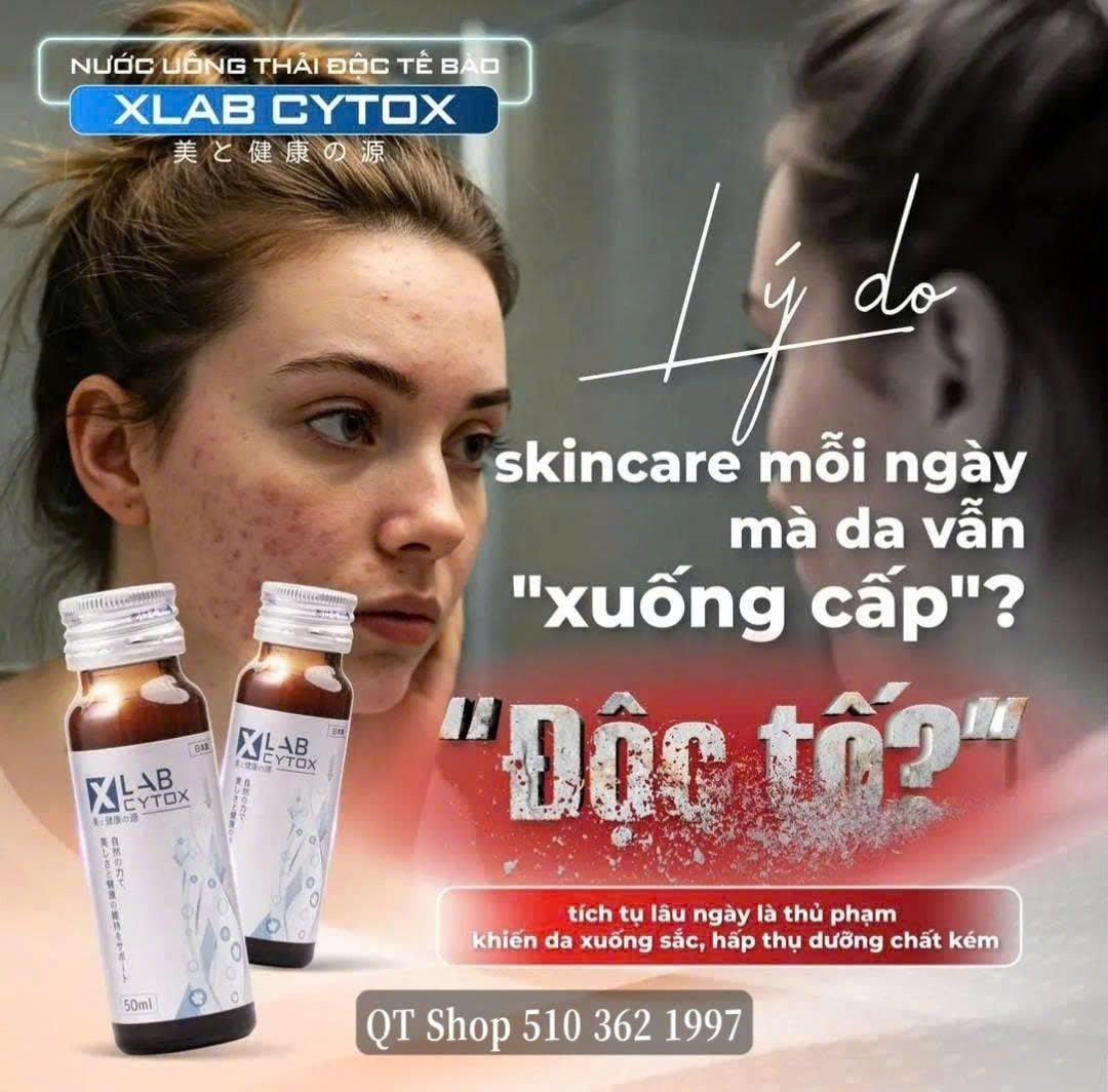 Xlab Cytox Nước Uống Thải Độc Tế Bào - Japan (Hộp 10 chai)