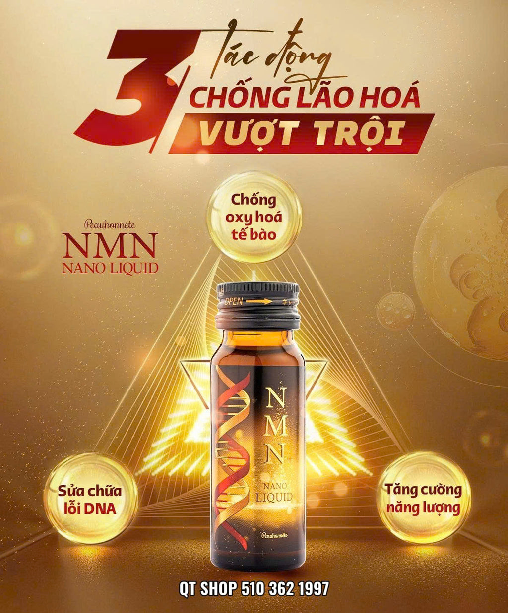 Nước uống NMN NANO Liquid 12000 - Japan - Hộp 12 chai