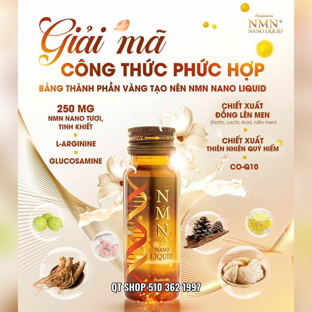 Nước uống NMN NANO Liquid 12000 - Japan - Hộp 12 chai