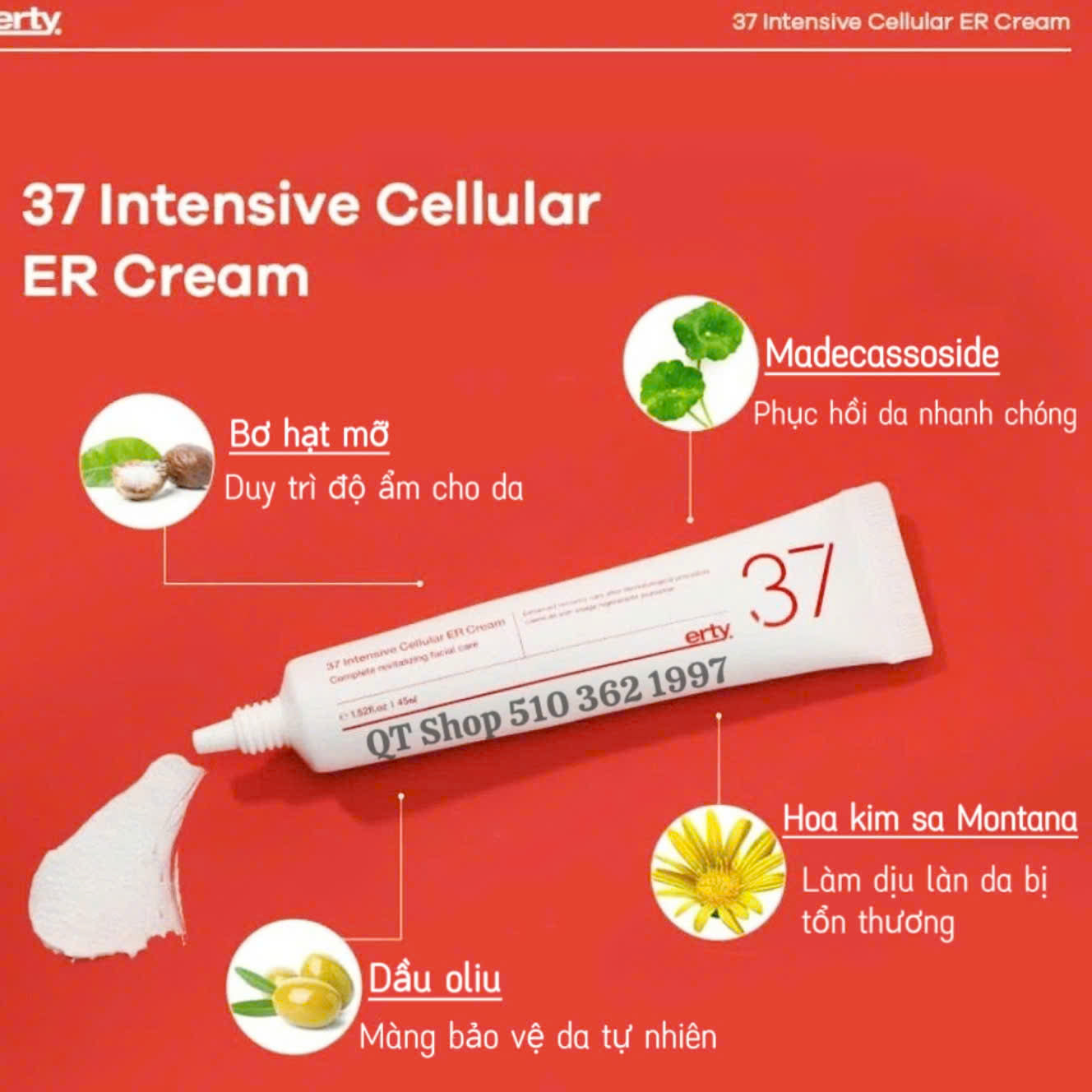 ERTY - Kem Phục Hồi 37 INTENSIVE CELLULAR - 45ml
