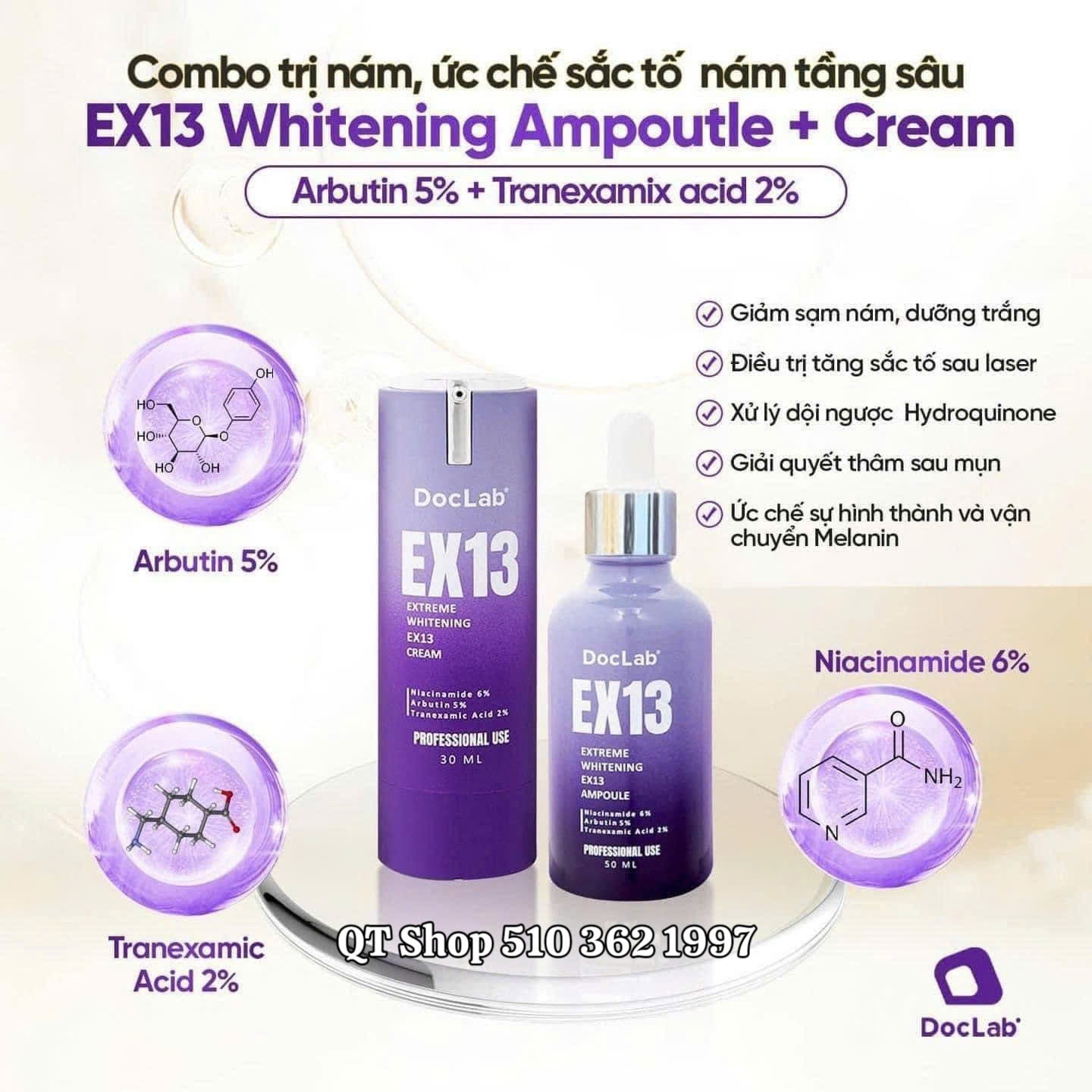 DocLab - EX13 Cream - Kem Trị Nám 30ml