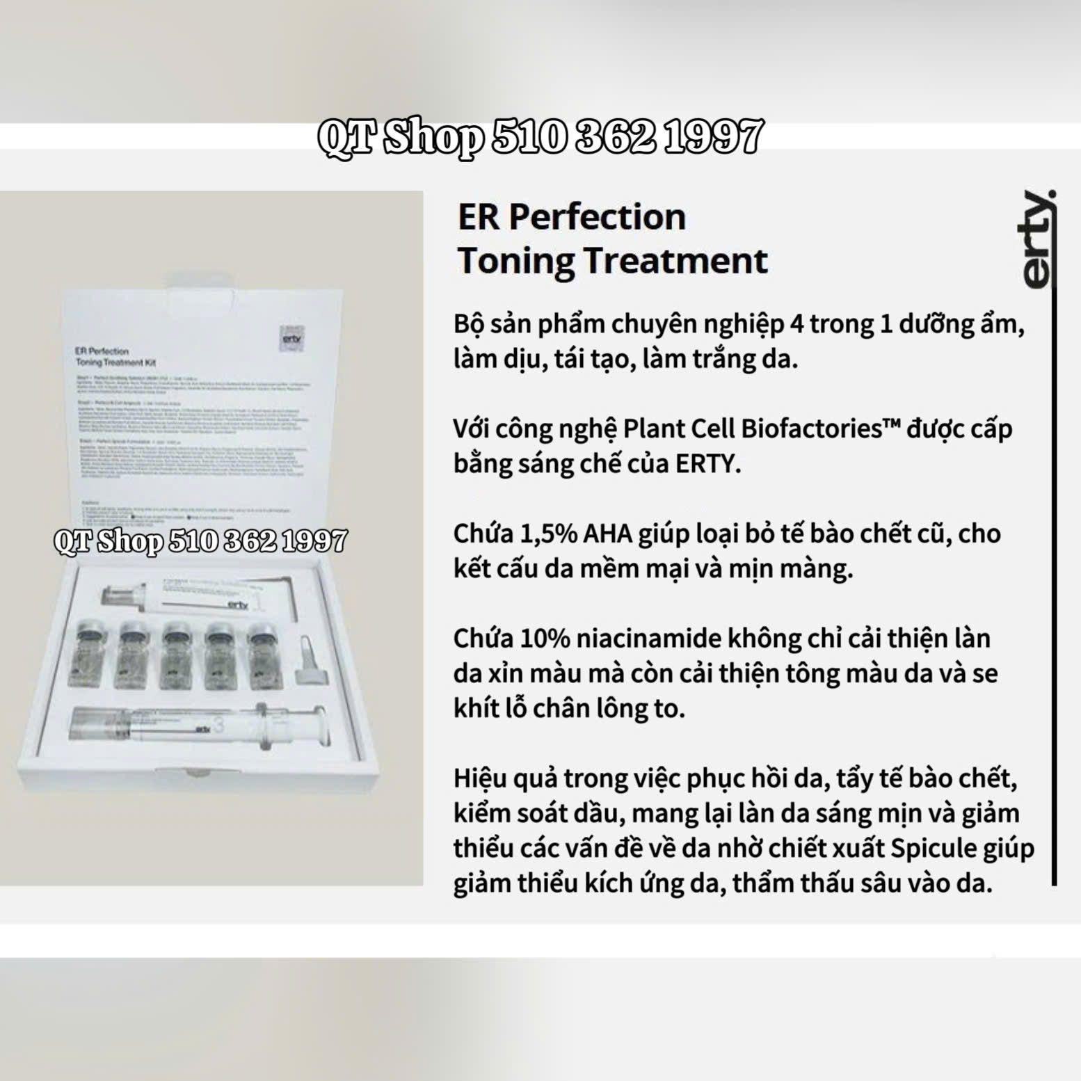 ERTY Perfection Toning Treatment Kit - Set Vi Gai Nano Treatment